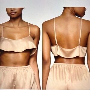 Skims Shine Satin Crop Camisole